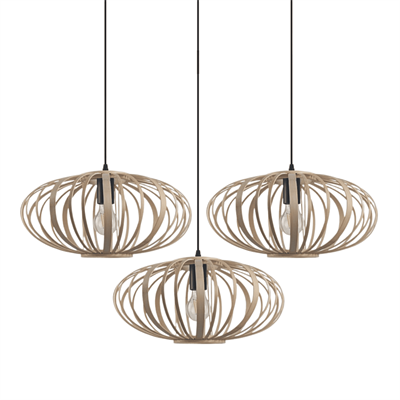 Плетеный абажур из дерева 41*41 см - фото 62754700