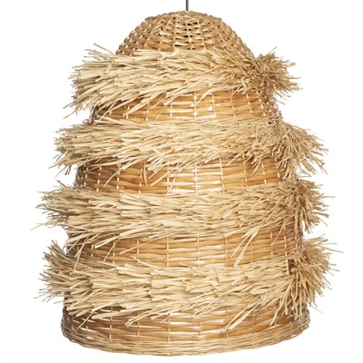 Плетеный абажур "Мохнатик" 55*70 см - фото 62754903