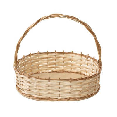 Плетеная корзина с ручкой 40*30*10 см - фото 62755015