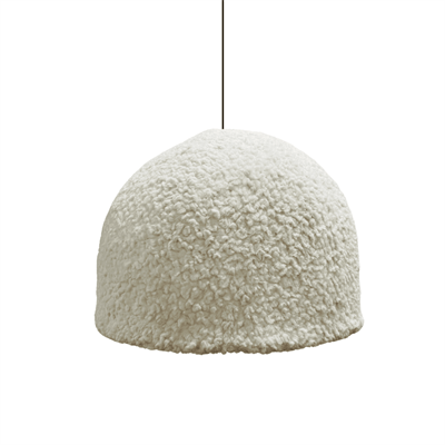 Плетеный абажур с мехом 60*45 см - фото 62755046