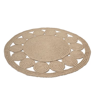 Плетеный ковер круглый 120 см - фото 62755054