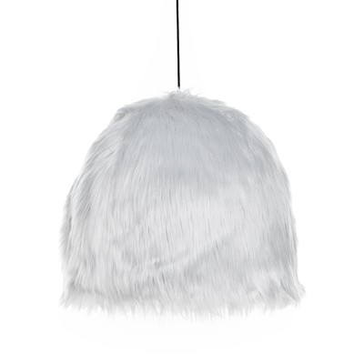 Люстра белый мех Д60 В50 см - фото 62755157