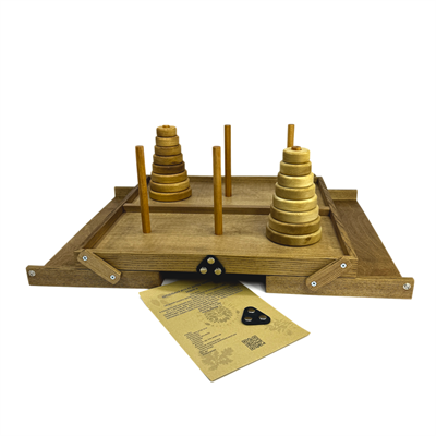 Настольная игра из дерева «Ханойские башни» M - фото 62755749