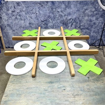 Напольная игра из дерева «Крестики-нолики» XL - фото 62756879