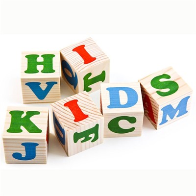 Деревянные кубики 12шт Алфавит Английский 1111-2 - фото 62757422