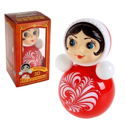 Неваляшка 6С-0025 Девочка расписная 260мм - фото 62757488