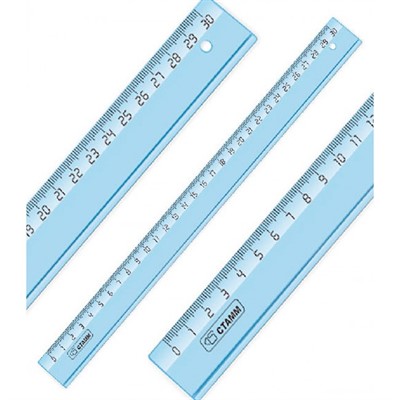 Линейка пластик 30см Cristal СТАММ ЛН1200 - фото 62757720