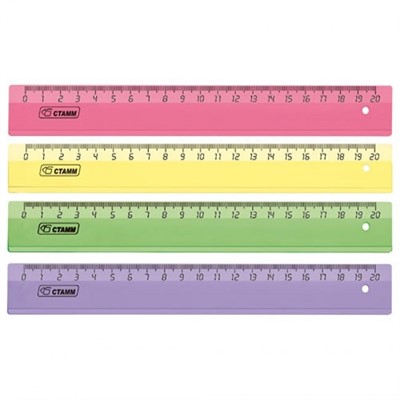 Линейка пластик 20см FLOWERS СТАММ ЛН130 - фото 62757730