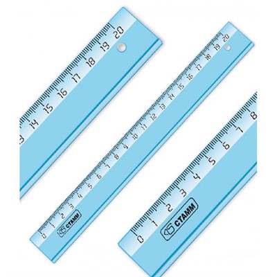 Линейка пластик 20см Cristal СТАММ ЛН1100 - фото 62757735