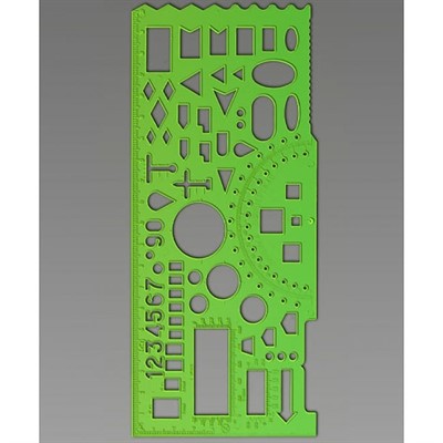 Линейка офицерская зеленая, отливная шкала СТАММ ТТ01 - фото 62757740