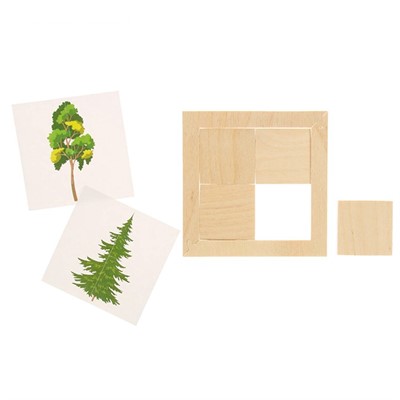 Деревянный пазл Деревья 2 картинки С374 - фото 62757781