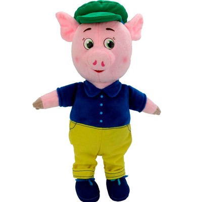 Мульти-Пульти Поросенок в костюме и кепке 26 см F9454-26B - фото 62757841