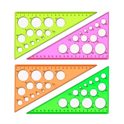 Треугольник с окружностями 19см 30* отливн. шкала NEON Cristal ассор ТК110 СТАММ - фото 62757963