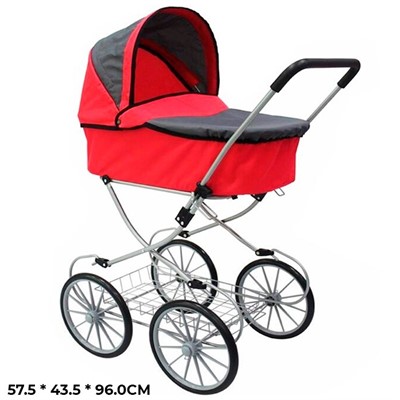 Коляска-люлька для куклы 8135FL Feily корпус метал., большие колеса - фото 62757991