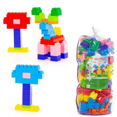 Конструктор Великан 270 дет. мешок П-Е /1/ - фото 62758182