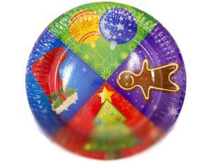 Тарелка  Рождество Коллаж 23 см. 6шт. 1502-1201 - фото 62758376