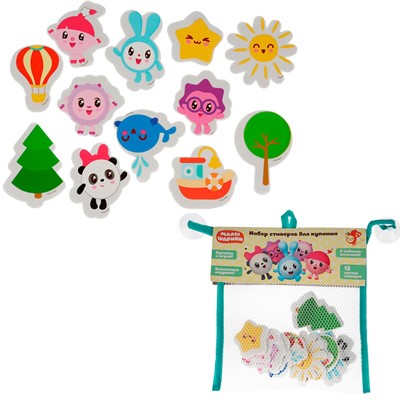 Набор резиновых игрушек для ванны Набор стикеров ЕВА.Малышарики EV12-ML - фото 62758402