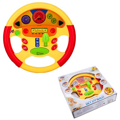 Руль муз. 2295  на батарейках в коробке - фото 62758774