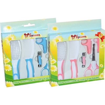 Набор подароч для ухода за малышом ( ножницы, кусачки, расческа, щетка) 3001 - фото 62758791
