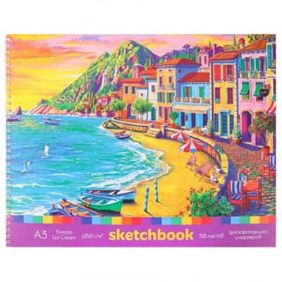 Скетчбук А3 4680088449647 Альбомный Побережье 30л. - фото 62758806
