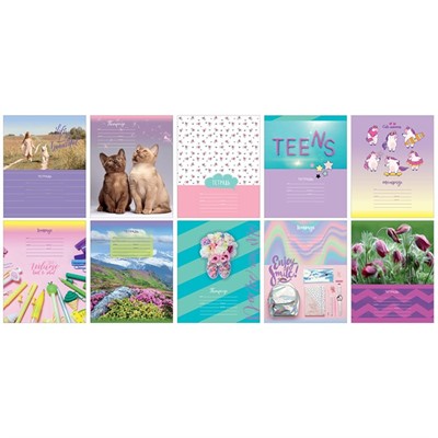 Тетрадь 12 л. линия BG  "Mix-10. Девочки" 314137 - фото 62759260