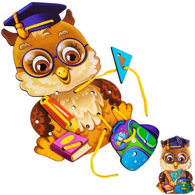 Деревянная шнуровка Совенок БП-00000317 /Арбо/ - фото 62759308