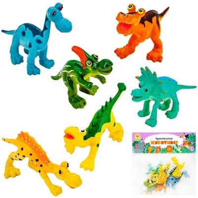 Набор животных Levatoys мульт. YS270601 Динозавры в пак. - фото 62759421