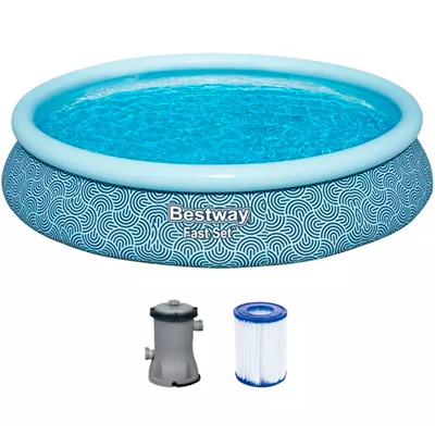 Бассейн круглый 57313 с набором 457х84 см Bestway - фото 62759524