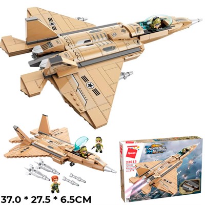 Конструктор 22013 QMAN Истребитель Тандерболт 376 дет. в кор. - фото 62759864