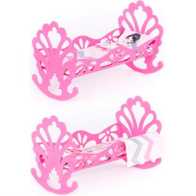 Кроватка-качалка сборная с бумажной куклой и постельным бельём (в пакете) 69801 П-Е /16/ - фото 62759973