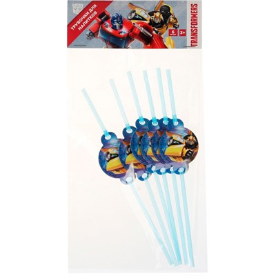 Трубочки для напитков 6 шт Трансформеры SP-70435-TR - фото 62759983