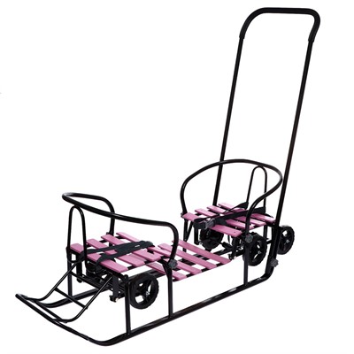 Санки Погодки д/двойни универсал 1 черный-слива - фото 62760148