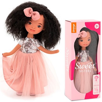 Tina в розовом платье с пайетками 32, Серия: Вечерний шик SS05-05 /6/ СТОК - фото 62760165