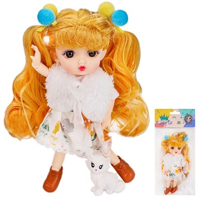 Кукла малышка Miss Kapriz 699B4YSA с питомцем в пак. - фото 62760235