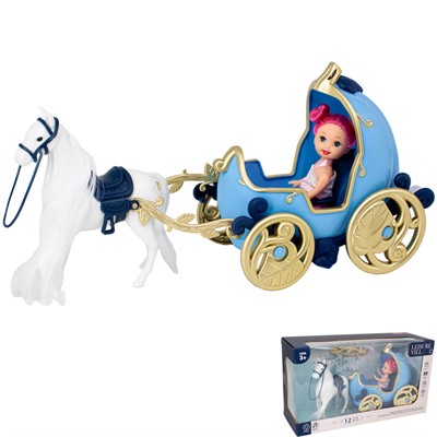 Карета 686-849 для куклы с лошадью в коробке - фото 62760380