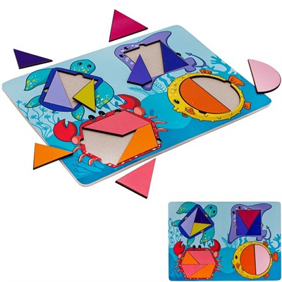 Деревянная Головоломка для малышей Подводный мир ОА-00000118 /Арбо/ - фото 62760395