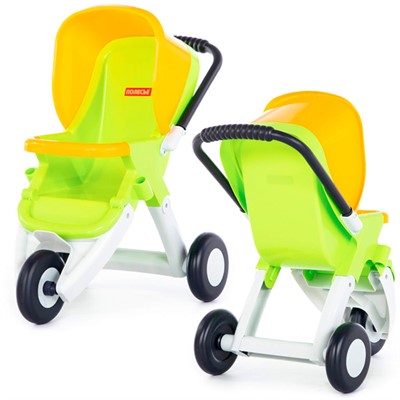 Коляска для кукол прогулочная Anita 3-х колёсная зеленая в пакете 95213 П-Е - фото 62760457