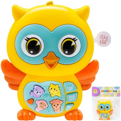 Пианино Levatoys YS855-101D1 Сова желтая в пак. - фото 62760490