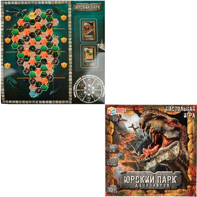 Игра Умка Юрский парк динозавров.Ходилка квадрат.40 карточек 4650250545309 /20/ - фото 62760944