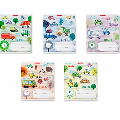 Тетрадь 12 л. линейка ErichKrause®  Автопарк 51414 - фото 62760957