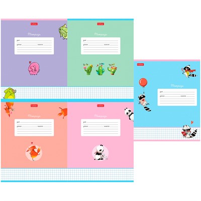 Тетрадь 12 л. клетка Милые и забавные 12Т5В1 Hatber - фото 62761949