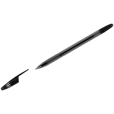 Ручка шариковая черная СТАММ "555" 346480 - фото 62761982