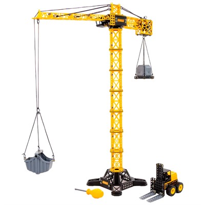 Конструктор Башенный кран Гигант с погрузчиком 588 элементов в коробке 09255 П-Е/3/ - фото 62762030