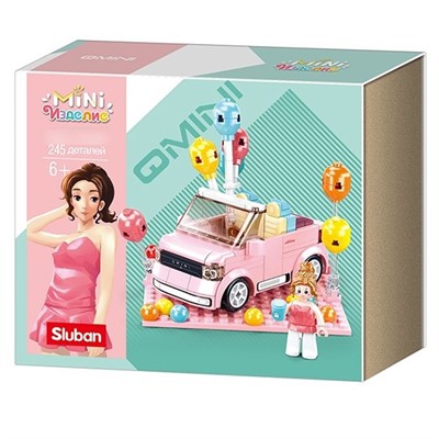 Конструктор Розовая мечта 38-1086 Машина 245 дет. в коробке - фото 62762112