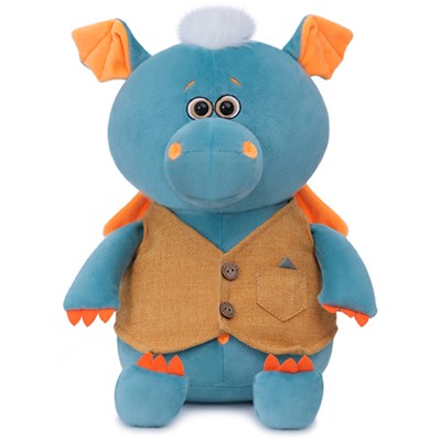 Дракон Фредди в жилетке горчичной 35см 307/35/жлг СТОК - фото 62762163