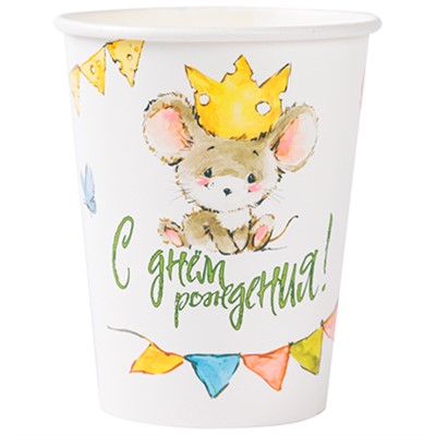 Стакан С ДР Мышонок 250мл 6шт 1502-6034 - фото 62762165