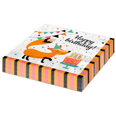 Салфетки Лисенок 16,5 см (16шт) L0249 - фото 62762358