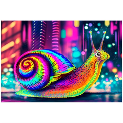 Набор для творчества Роспись по холсту 30*40см Радужная улитка ХК-6820 - фото 62762488