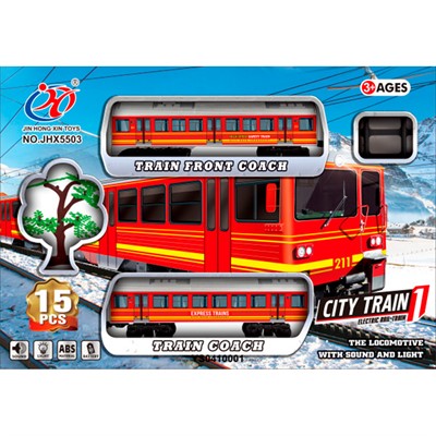 Железная дорога JHX5503 на батарейках в коробке - фото 62762630