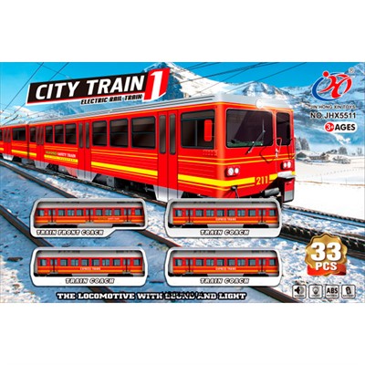 Железная дорога JHX5511 на батарейках в коробке - фото 62762668